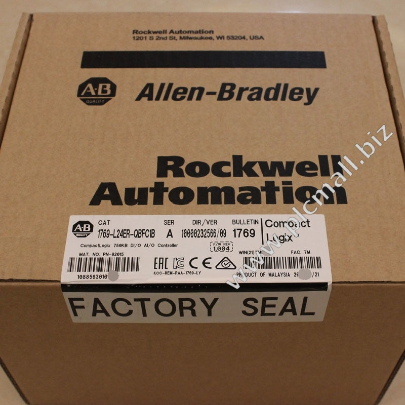 1769-L24ER-QBFC1B Allen Bradley CompactLogix 750KB DI/O AI/O Controller Brand new Fast shipping