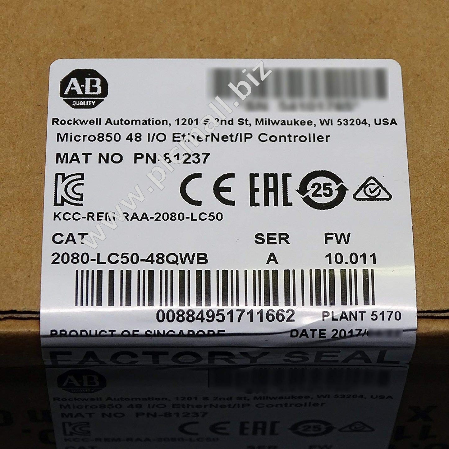 2080-LC50-48QWB Allen Bradley Micro850 48 I/O EtherNet/IP Controller Brand new Fast shipping
