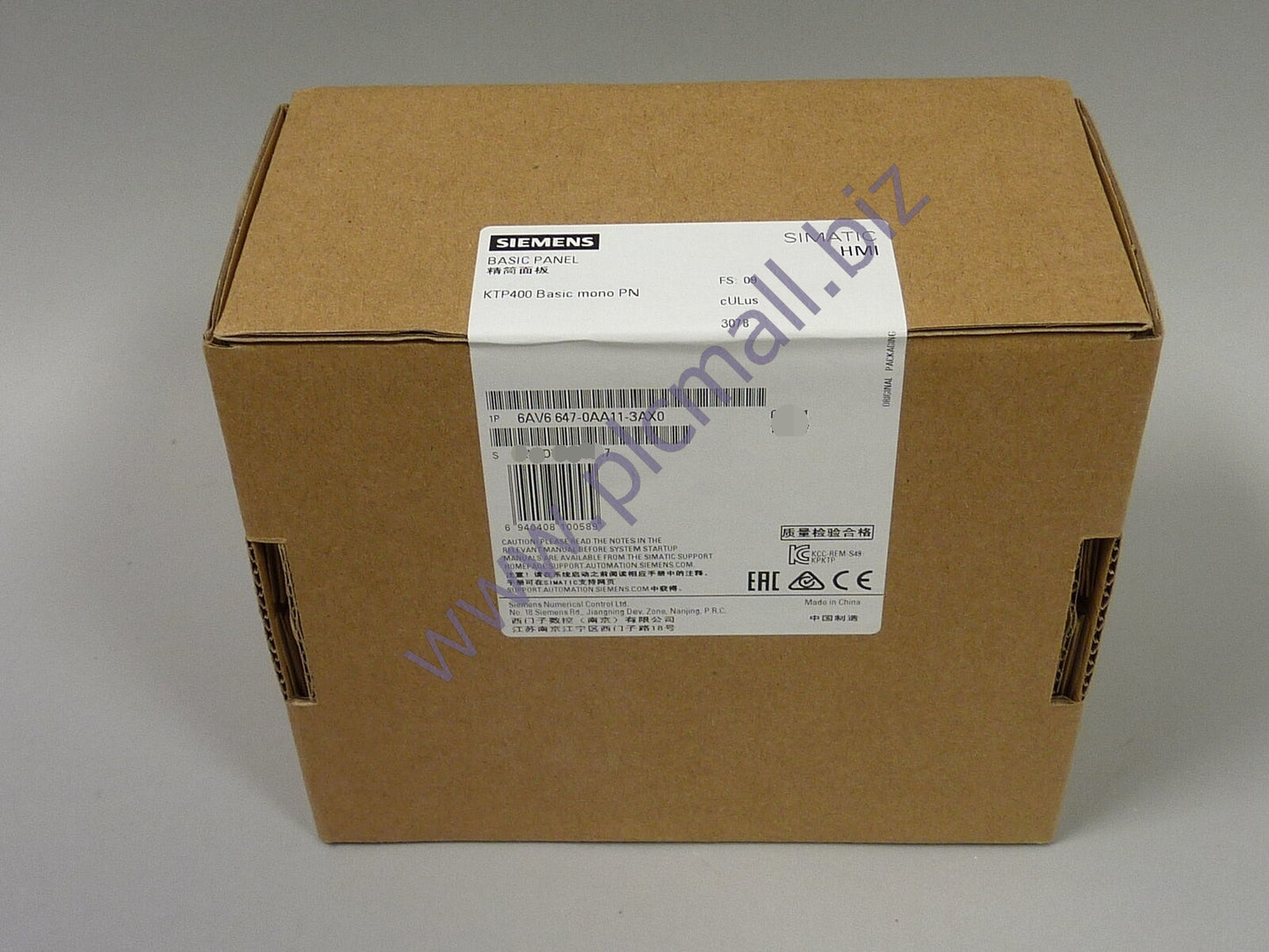 6AV6647-0AA11-3AX0 Siemens SIMATIC HMI KTP400 BASIC MONO PN, BRAND NEW