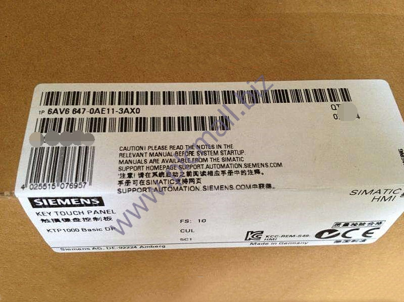 6AV6647-0AE11-3AX0 SIMATIC HMI KTP1000 BASIC COLOR DP, BASIC PANEL, BRAND NEW