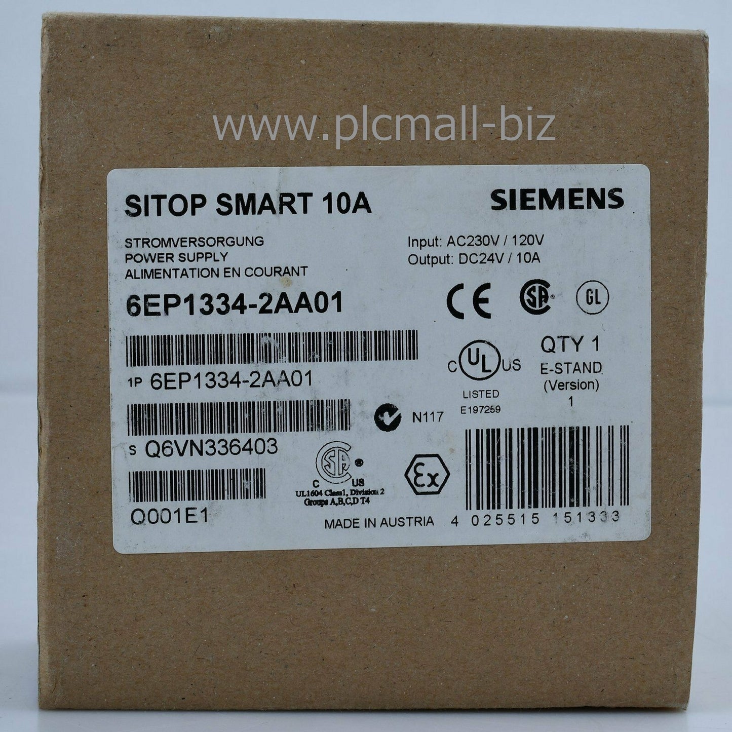 6EP1334-2AA01 Siemens Regulated power supply Brand New