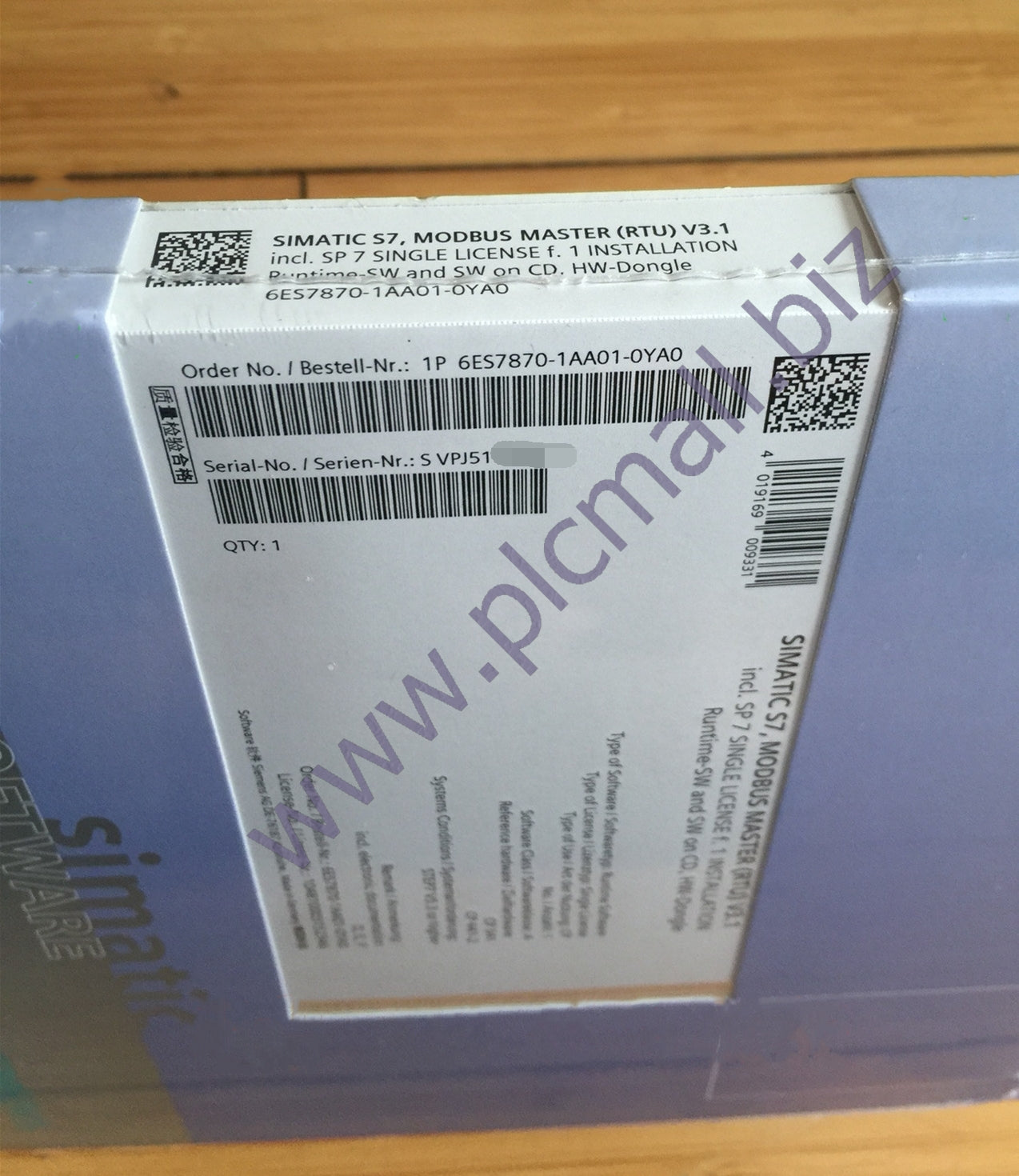 6ES7870-1AA01-0YA0 Siemens SIMATIC S7, MODBUS MASTER V3.1 BRAND NEW