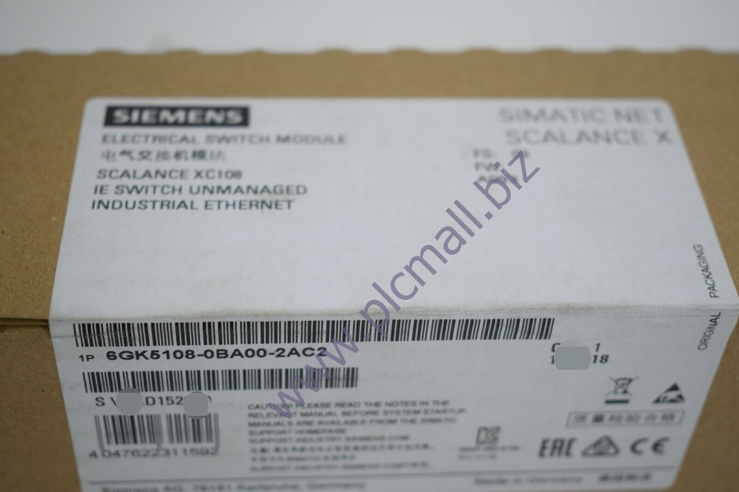 6GK5108-0BA00-2AC2 Siemens SCALANCE XC108, UNMANAGED IE SWITCH BRAND NEW