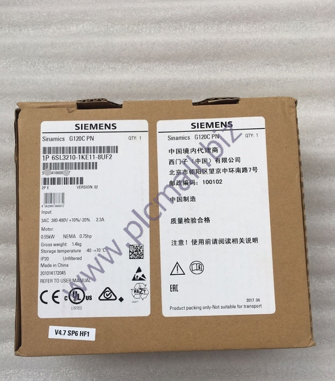 6SL3210-1KE11-8UF2 Siemens SINAMICS G120C RATED POWER 0 BRAND NEW