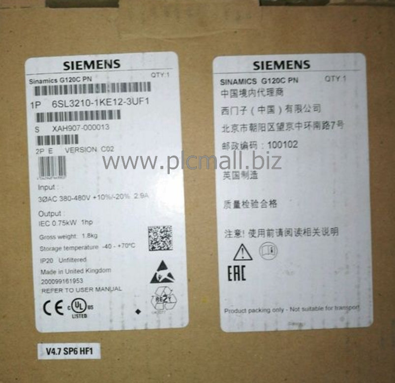 6SL3210-1KE12-3UF1 Siemen Frequency converter Brand New
