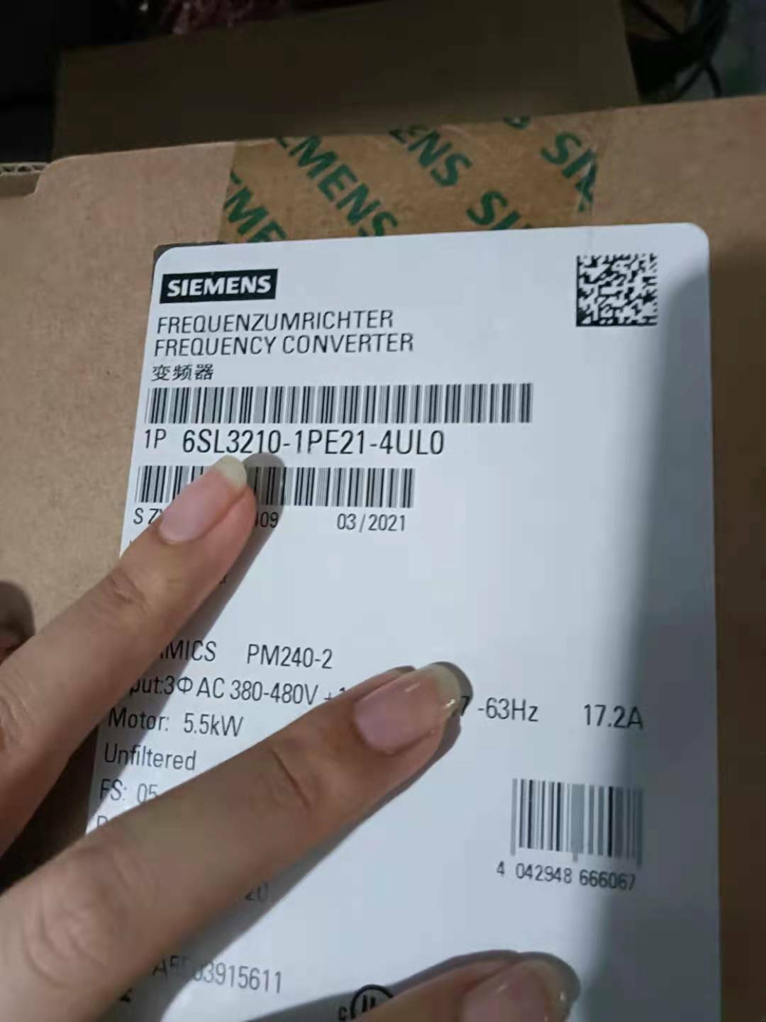 6SL3210-1PE21-4UL0 Siemens power module Brand New