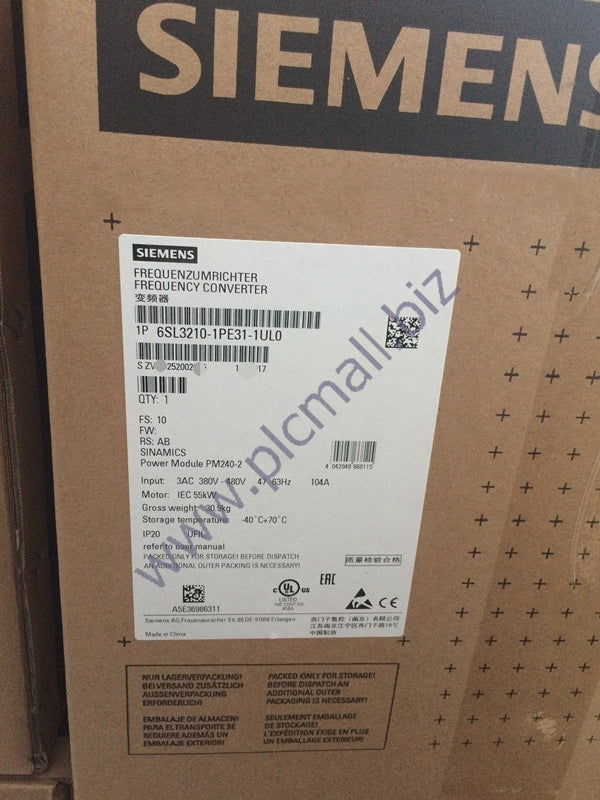 6SL3210-1PE31-1UL0 Siemens SINAMICS G120 POWER MODULE PM240-2 BRAND NEW