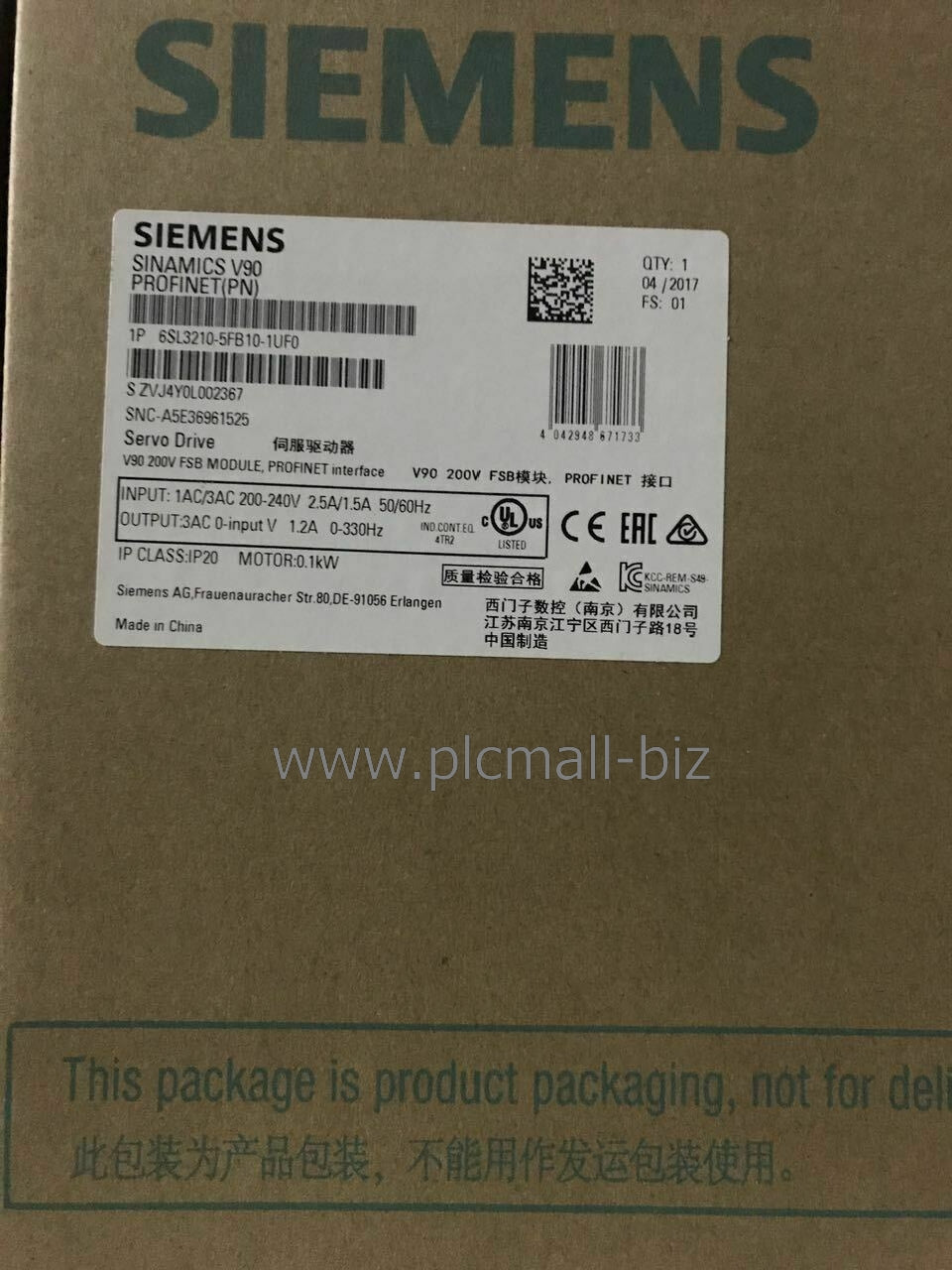 6SL3210-5FB10-1UF0 Siemens server Driver NEW
