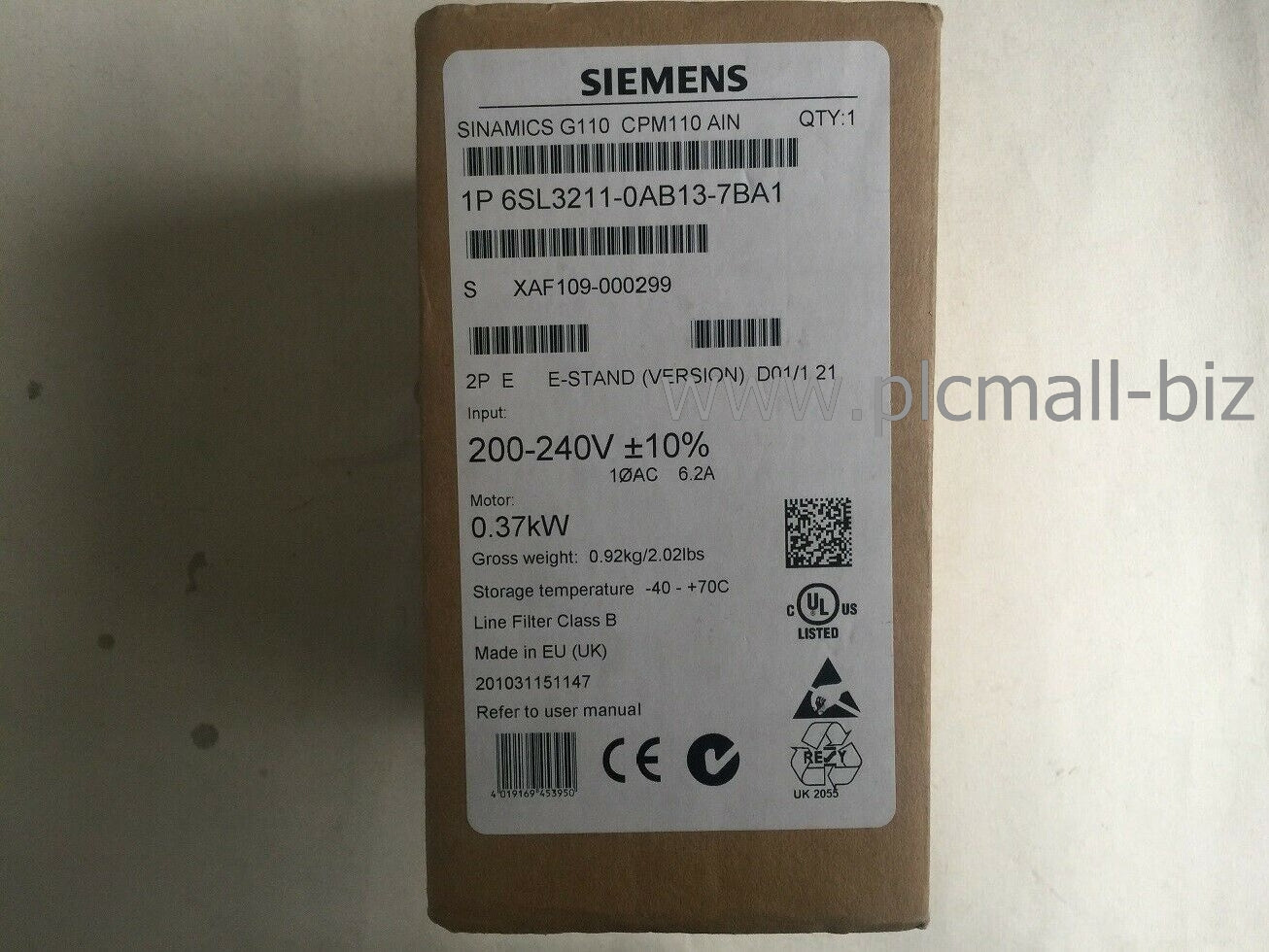 6SL3211-0AB13-7BA1 Siemens Inverter Brand New