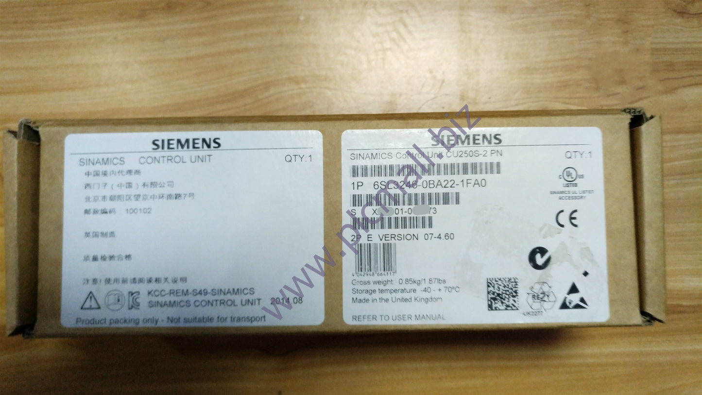 6SL3246-0BA22-1FA0 Siemens SINAMICS G120 CONTROL UNIT CU250S-2 PN BRAND NEW