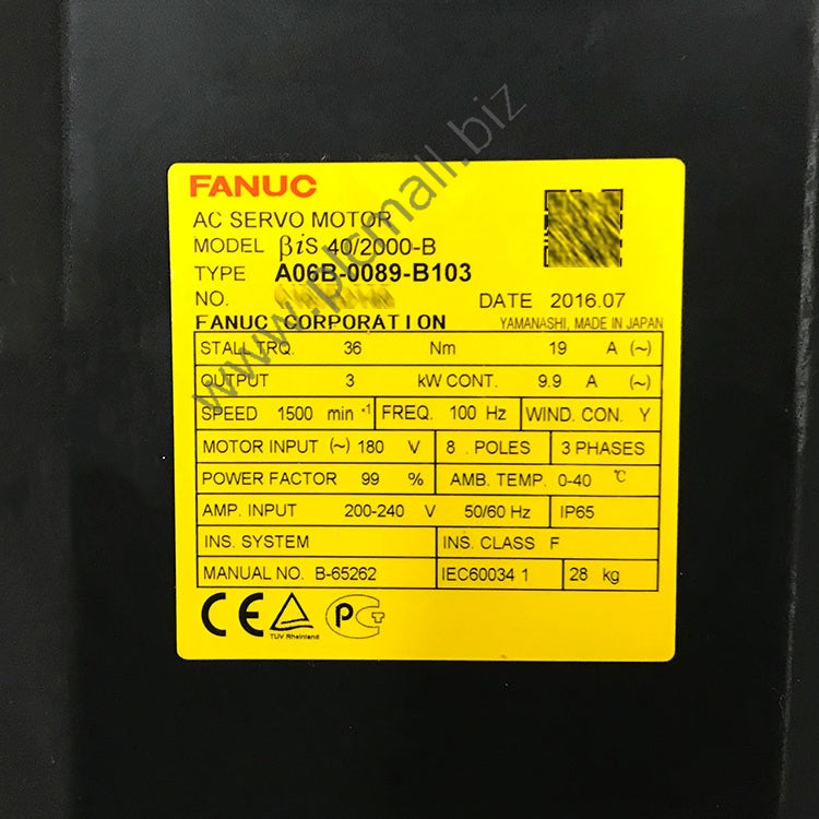 A06B-0089-B103 Fanuc servo motor BiS 40/2000-B New in box