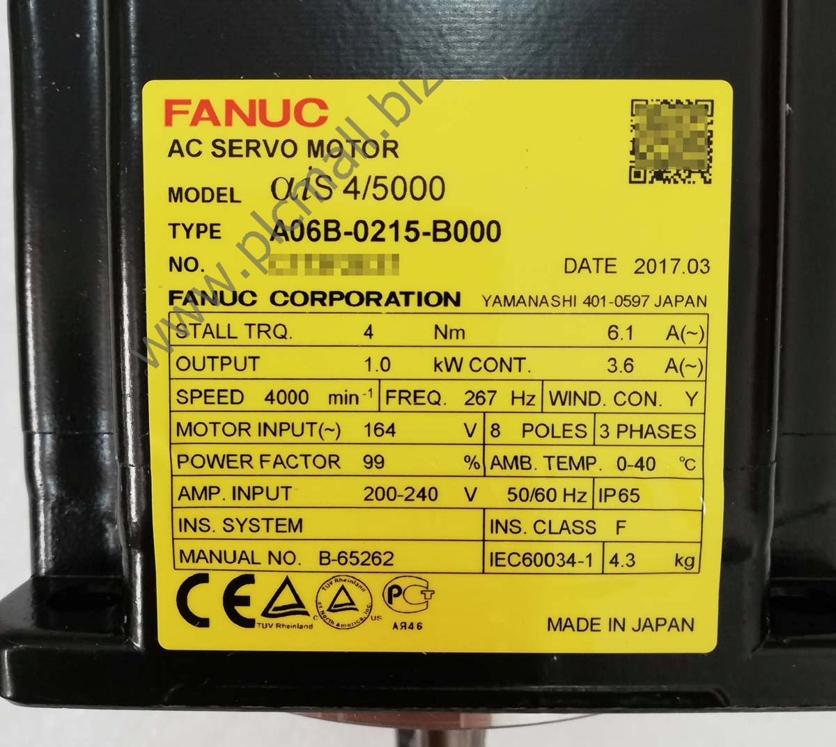 A06B-0215-B000 Fanuc servo motor aiS 4/5000 New in box