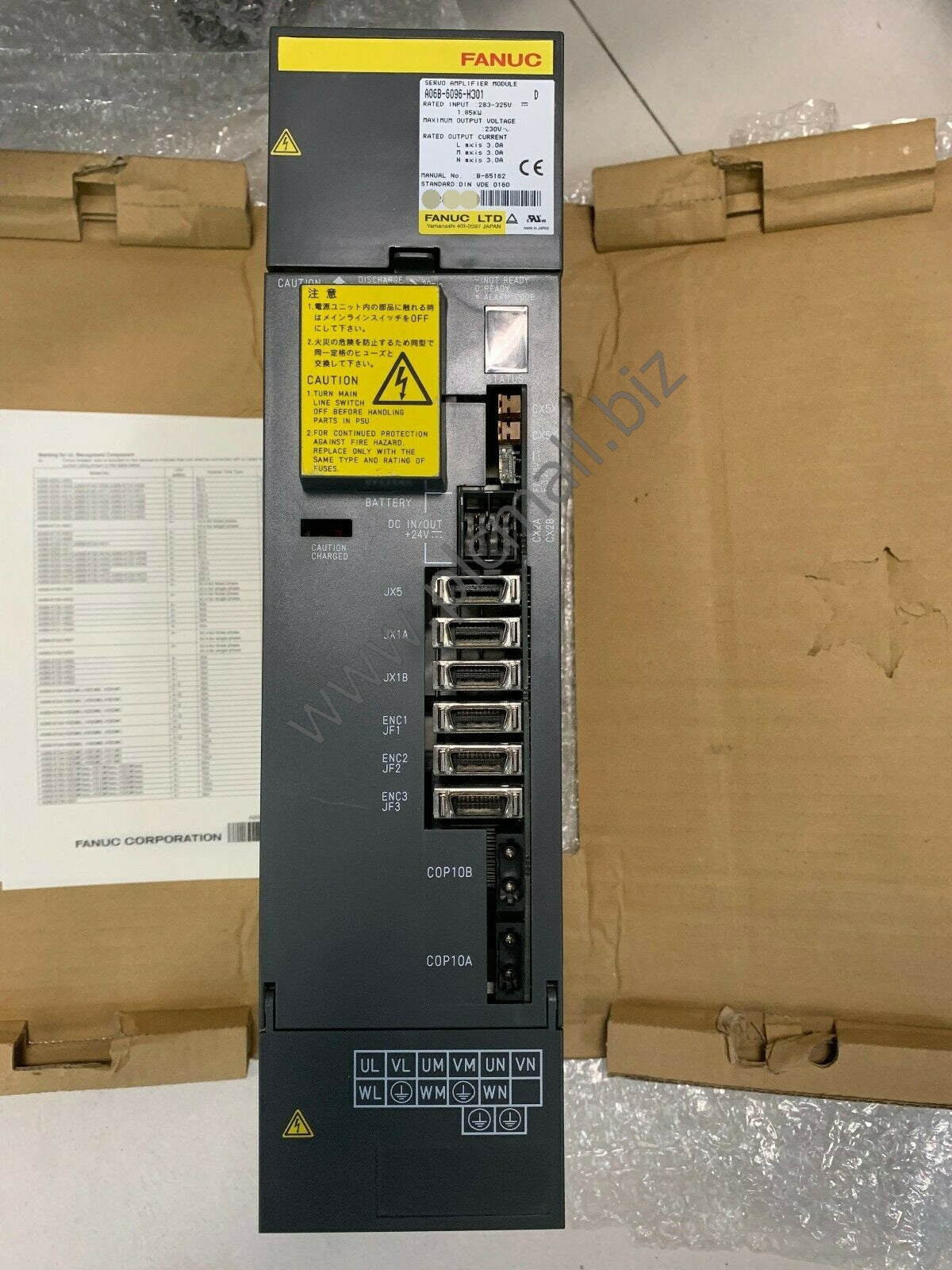 A06B-6096-H301 Fanuc Servo drive Amplifier 1.85KW 230V New in box