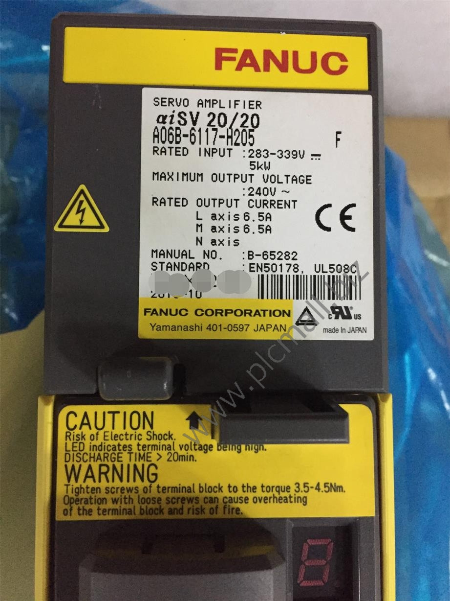 A06B-6117-H205 Fanuc Servo drive Amplifier 5KW 240V aiSV 20/20 New in box
