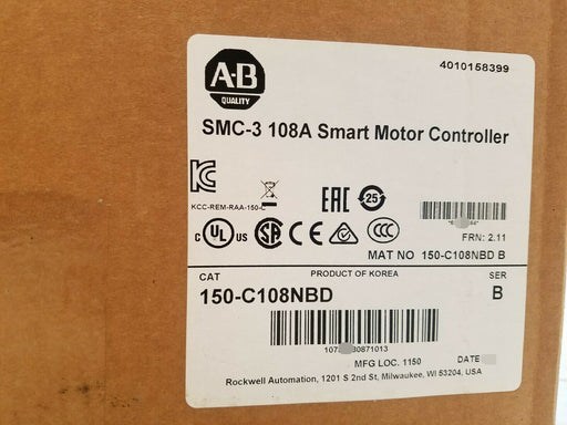 150-C108NBD  Allen Bradley   SMC-3 108A Smart Motor Controller  Brand new  Fast delivery