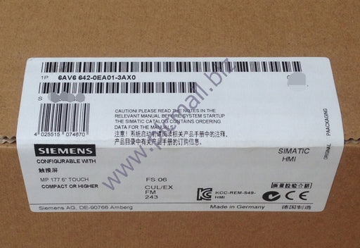 6AV6642-0EA01-3AX0 Siemens  SIMATIC MP 177 6" TOUCH MULTI PANEL W.  BRAND NEW