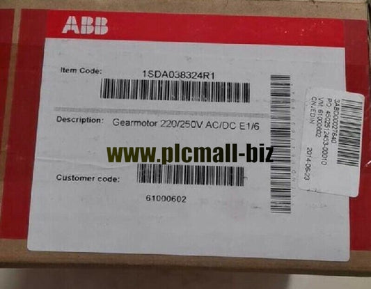 1SDA038324R1 ABB energy storage motor Brand New