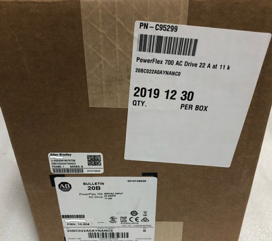 20BC022A0AYNANC0 Allen-Bradley PowerFlex 700 AC Drive 22 A at 11 kW 20B