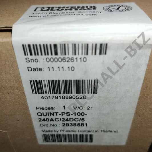 quint-ps-100-240ac/24dc/5 Phoenix power supply Brand new