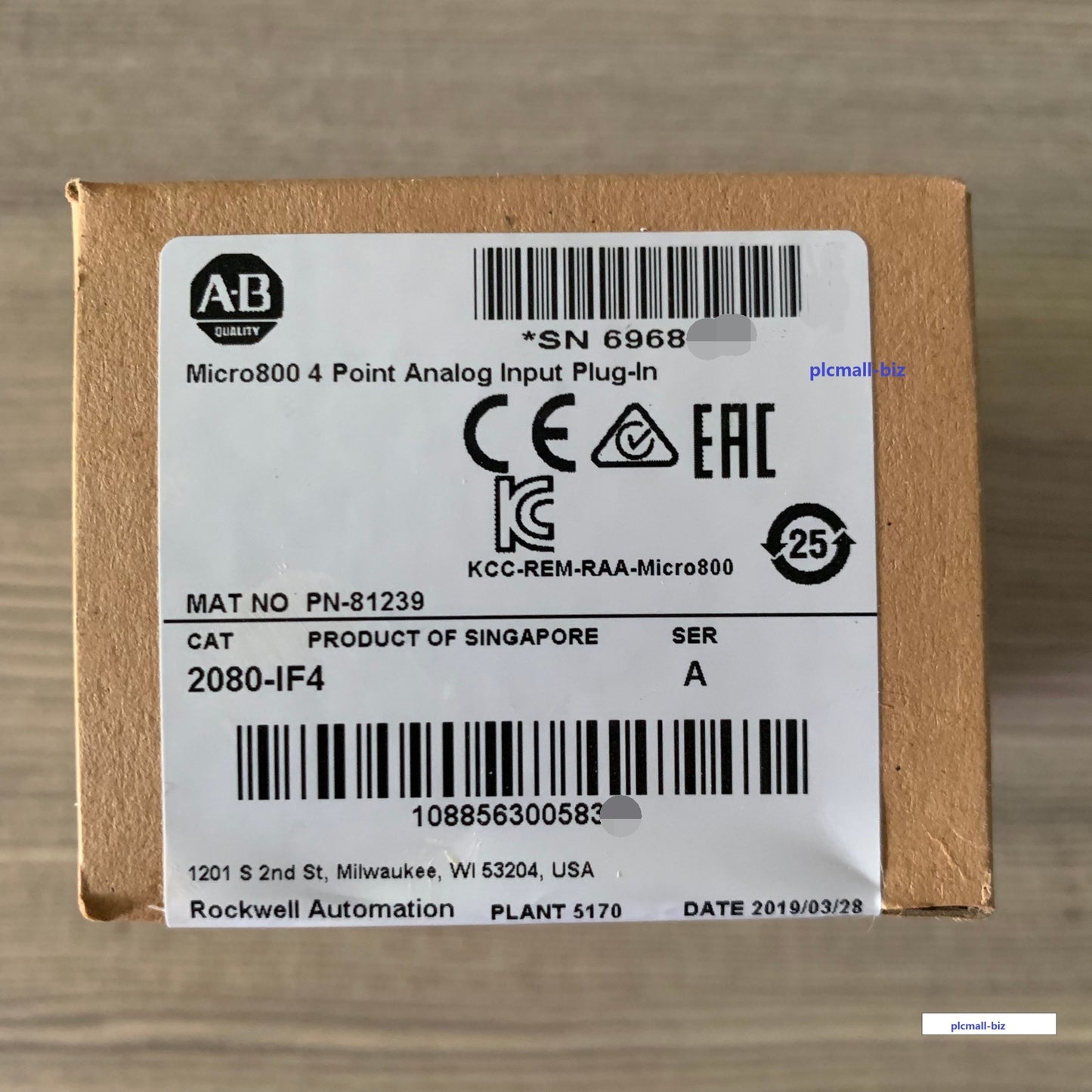 2080-IF4 Allen Bradley Micro800 4 Point Analog Input Plug-In Brand new Fast shipping