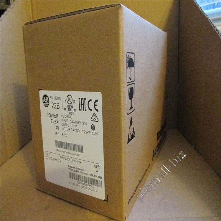 22B-D2P3N104 Allen Bradley PowerFlex 40- 0.75 kW (1 HP) AC Drive Brand new Fast shipping