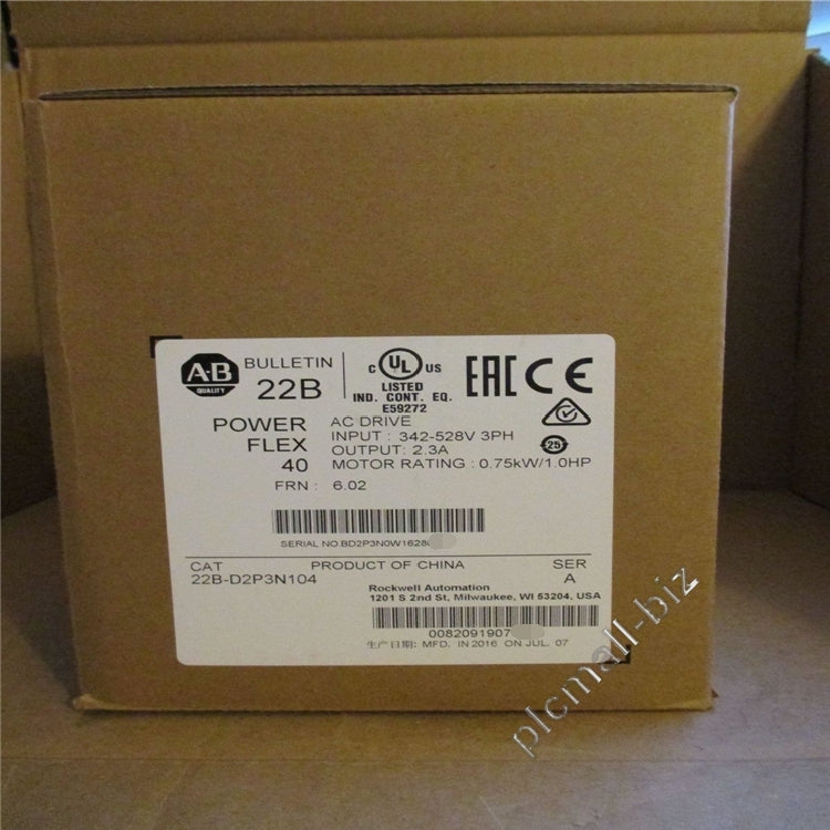 22B-D2P3N104 Allen Bradley PowerFlex 40- 0.75 kW (1 HP) AC Drive Brand new Fast shipping