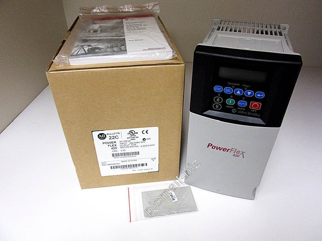 22C-D6P0N103 Allen Bradley PowerFlex 400- 2.2 kW (3 HP) AC Drive Brand new Fast shipping