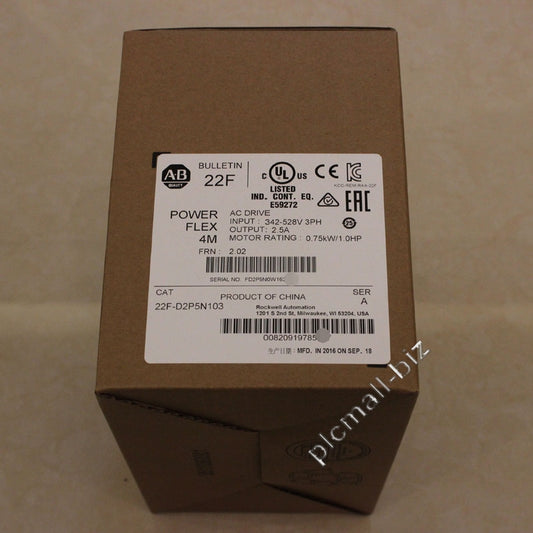 22F-D2P5N103 Allen Bradley PowerFlex 4M- 0.75 kW (1 HP) AC Drive Brand new Fast shipping