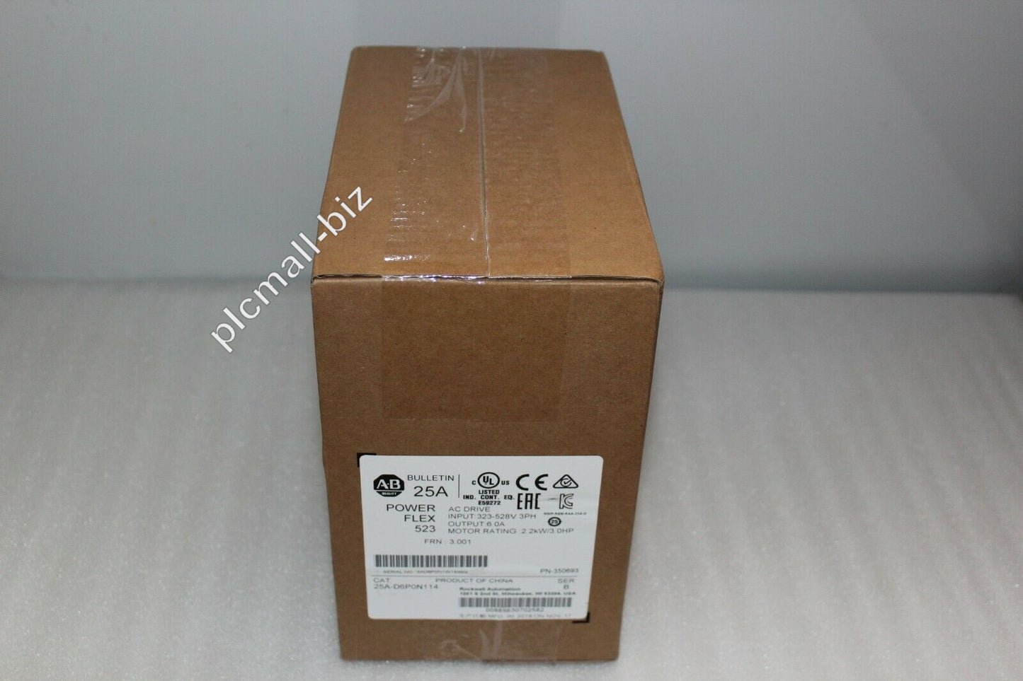 25A-D6P0N114 Allen Bradley PowerFlex 523 2.2kW (3Hp) AC Drive Brand new Fast shipping