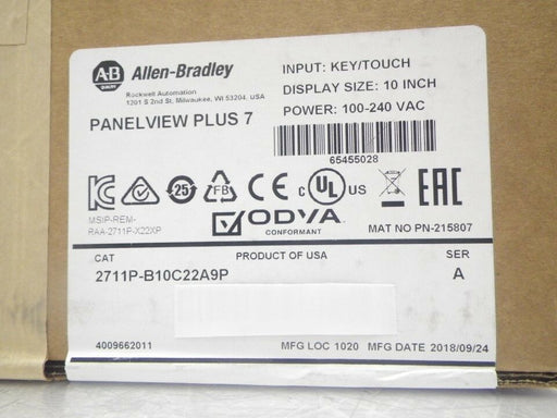 2711P-B10C22A9P Allen Bradley PanelView Plus 7 Graphic Terminal Brand new Fast delivery