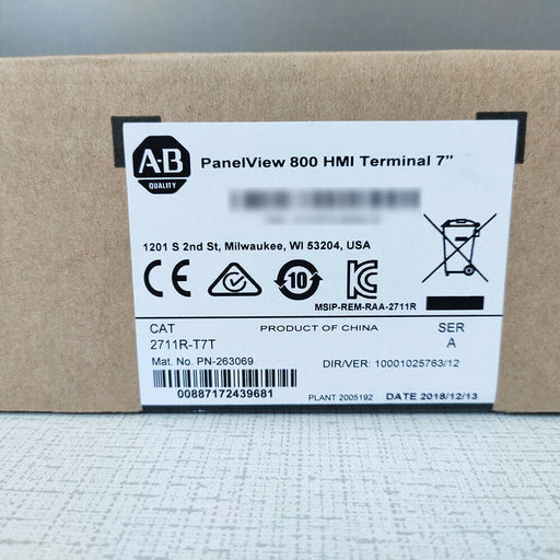2711R-T7T Allen Bradley PANELVIEW 800 7-INCH HMI TERMINAL  Brand new Fast delivery