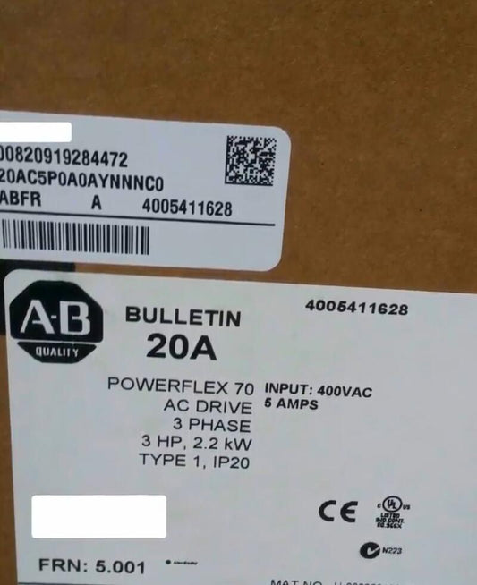 20AC5P0A0AYNNNC0 Allen-Bradley Frequency converter brand new
