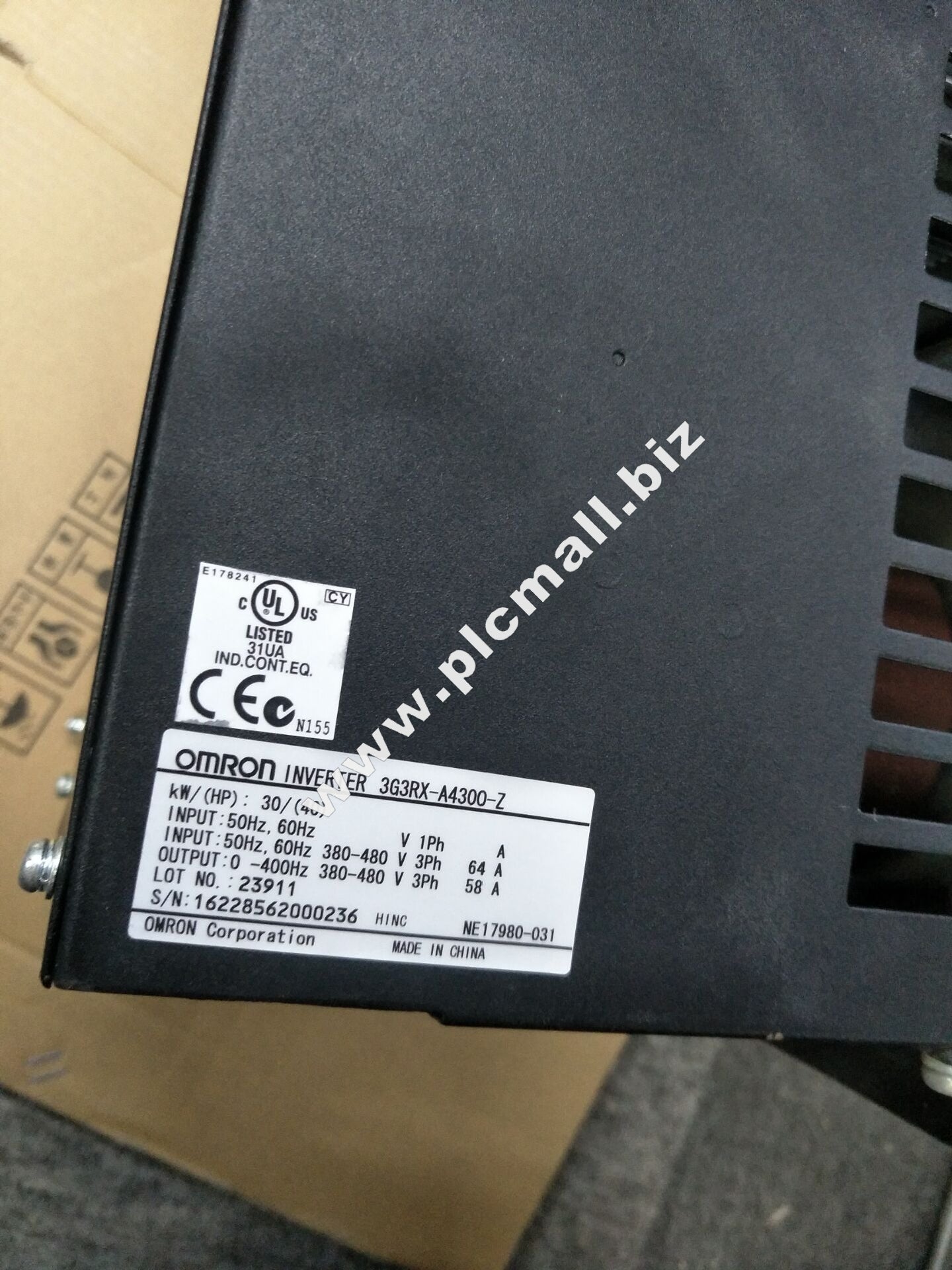 3G3RX-A4300-Z  Omron's new unpackaged general purpose inverter