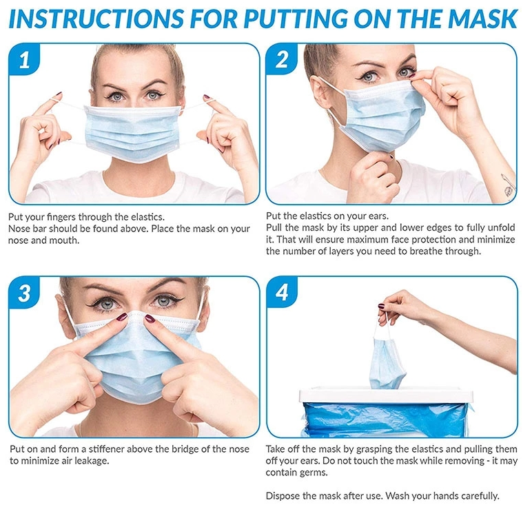 Oral masks, disposable ear hooks, dust-proof surgical masks, medical bacterial contamination (blue)3000 Pcs