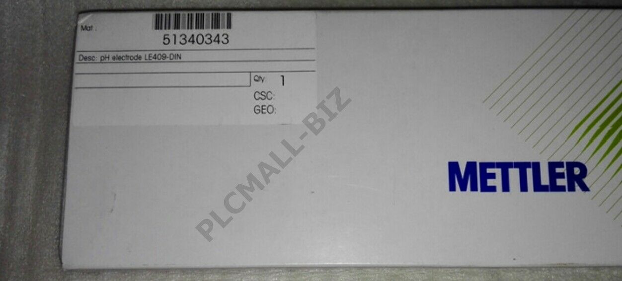 51340343 Mettler Toleto PH electrode LE409-Din Brand New