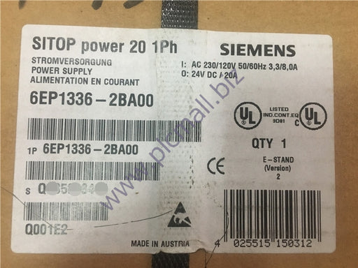 6EP1336-2BA00 Siemens SITOP power 20 stabilized power supply  BRAND NEW