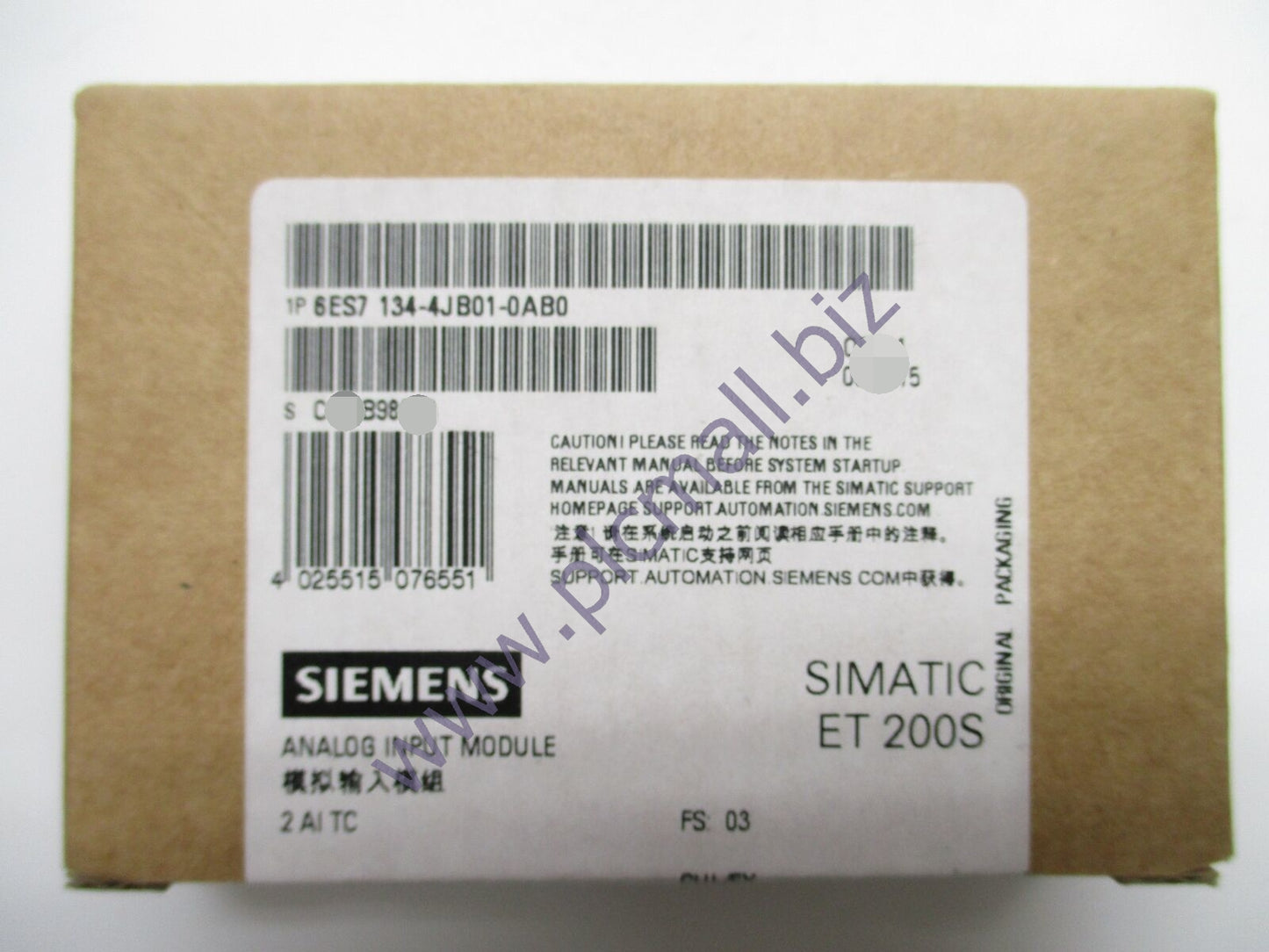 6ES7134-4JB01-0AB0 Siemens SIMATIC DP, ELECTRONIC MODULE BRAND NEW