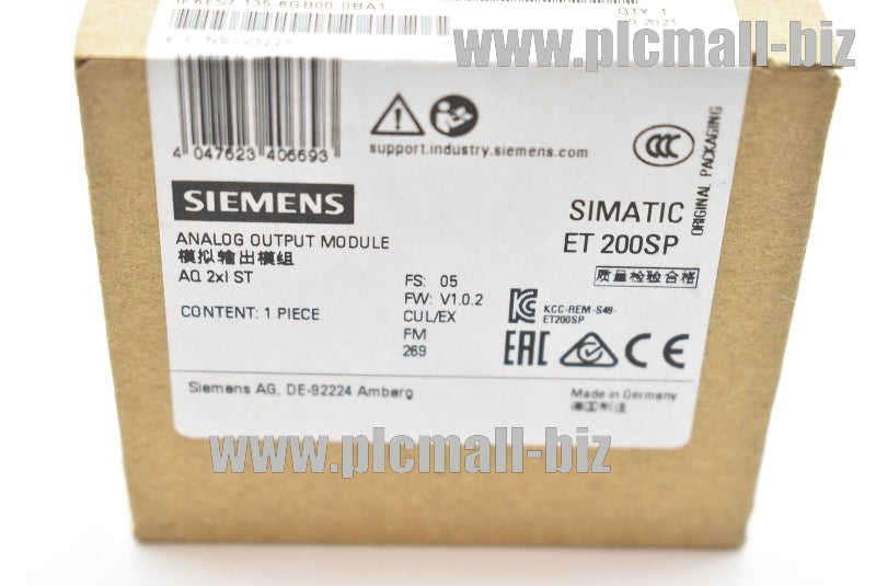 6ES7135-6GB00-0BA1 Siemens Analog output module Brand New