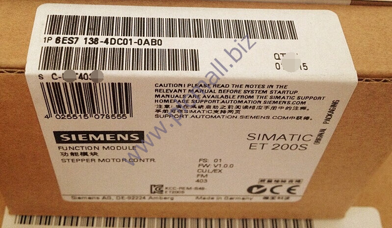 6ES7138-4DD01-0AB0 Siemens SIMATIC DP, ELECTRONIC MODULE BRAND NEW
