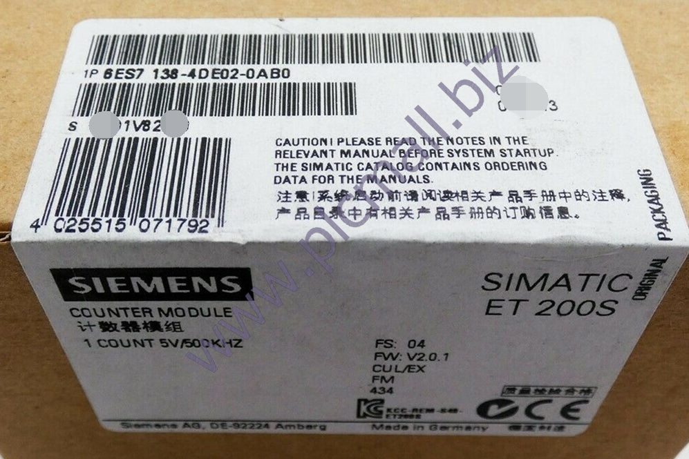 6ES7138-4DE02-0AB0 Siemens SIMATIC DP, ELECTRONIC MODULE BRAND NEW