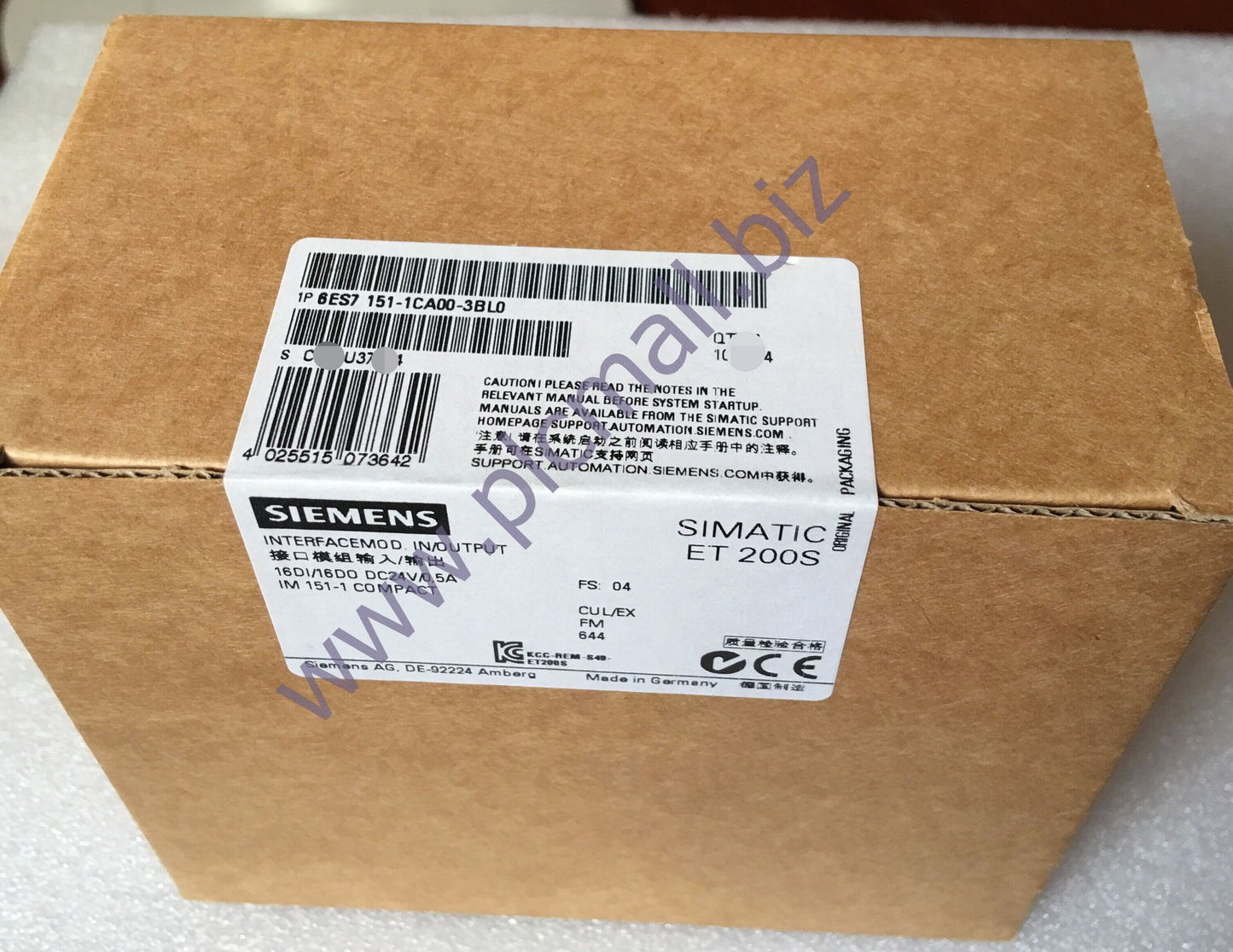 6ES7151-1CA00-1BL0  Siemens EXPANDABLE WITH UP TO 12 ET 200S MODULES BRAND NEW