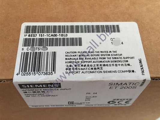 6ES7151-1CA00-1BL0  Siemens EXPANDABLE WITH UP TO 12 ET 200S MODULES BRAND NEW