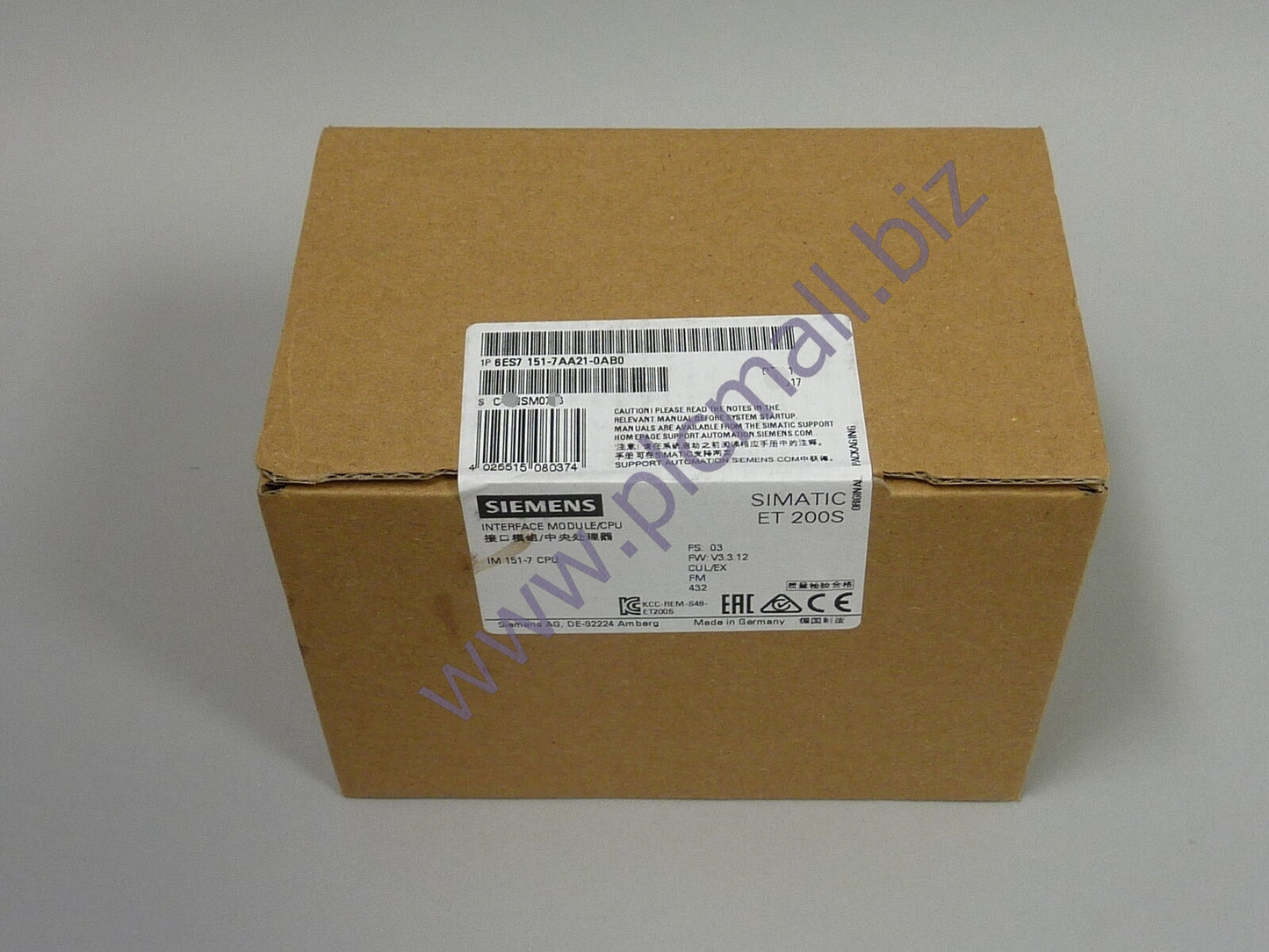6ES7151-7AA21-0AB0 Siemens SIMATIC DP IM151-7 CPU FOR ET200S BRAND NEW