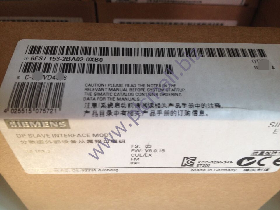 6ES7153-2BA01-0XB0 Siemens  SIMATIC DP, ET 200M INTERFACE BRAND NEW