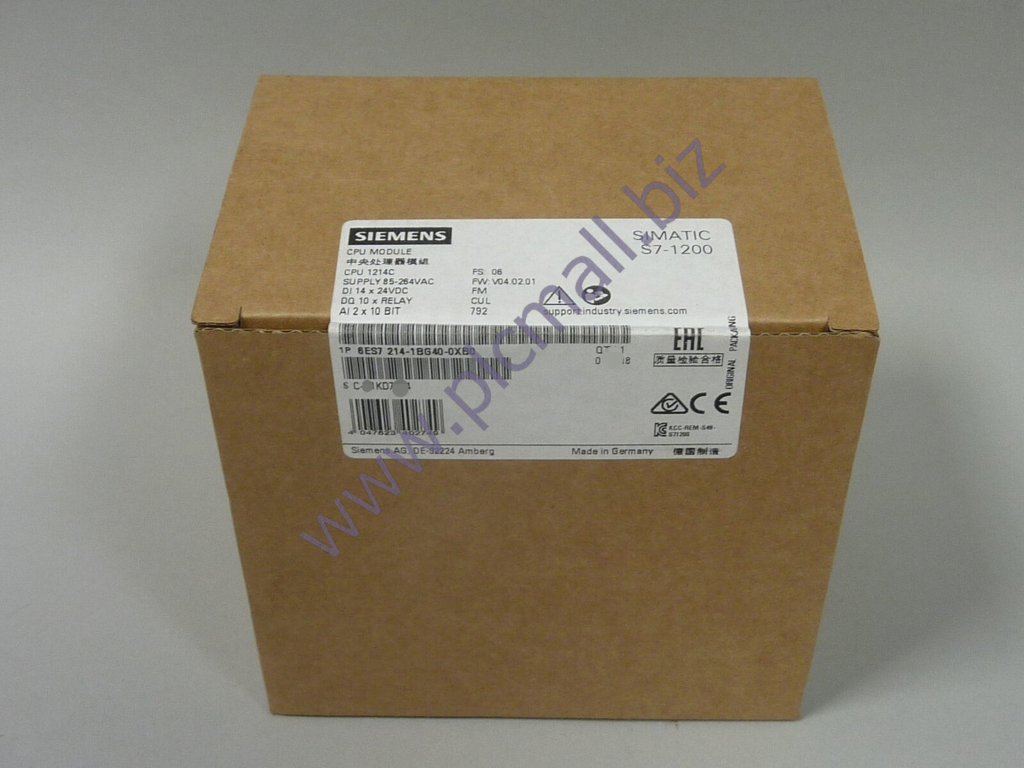 6ES7214-1BG40-0XB0  Siemens  SIMATIC S7-1200, CPU 1214C, COMPACT CPU BRAND NEW