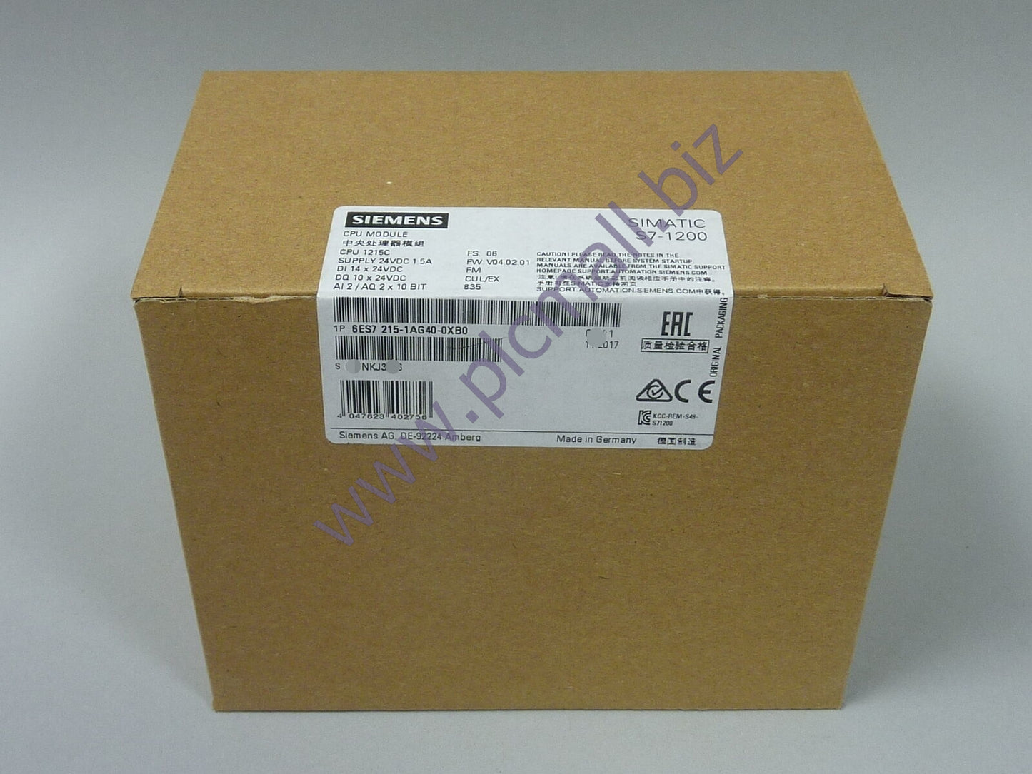6ES7215-1AG40-0XB0 Siemens SIMATIC S7-1200 COMPACT CPU BRAND NEW