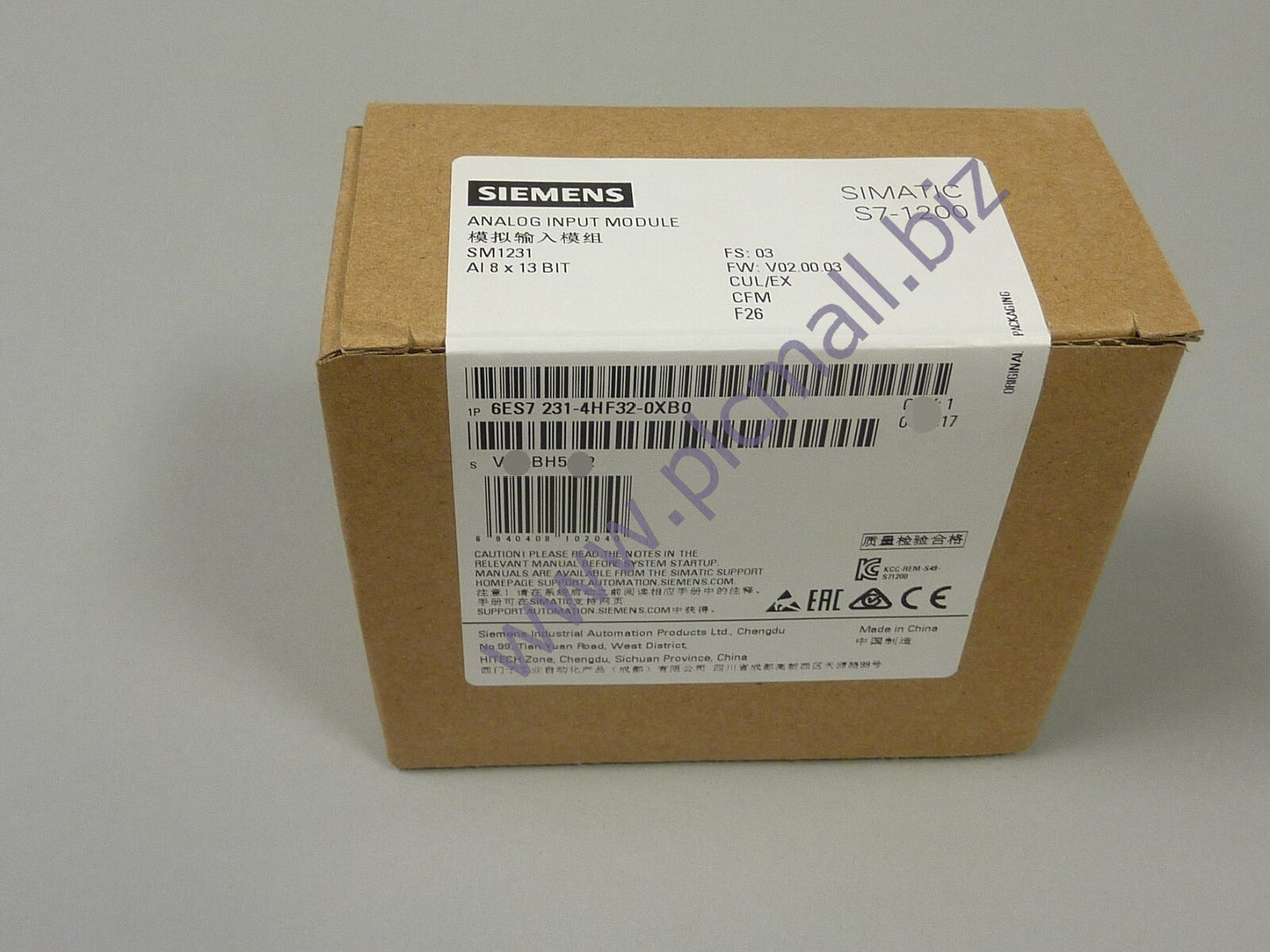 6ES7231-4HF32-0XB0 Siemens SIMATIC S7-1200 Analog input  SM 1231 BRAND NEW