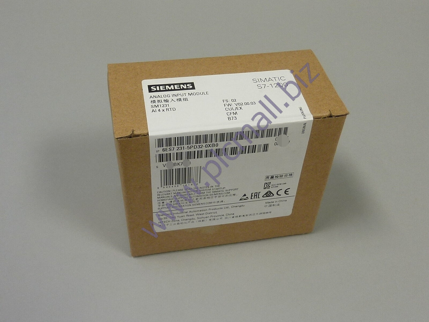 6ES7231-5PD32-0XB0 Siemens SIMATIC S7-1200, ANALOG INPUT BRAND NEW