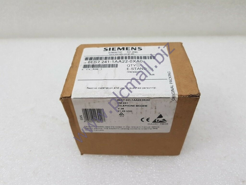 6ES7241-1AA22-0XA0 Siemens SIMATIC S7-200, MODEM MODULE ANALOG BRAND NEW
