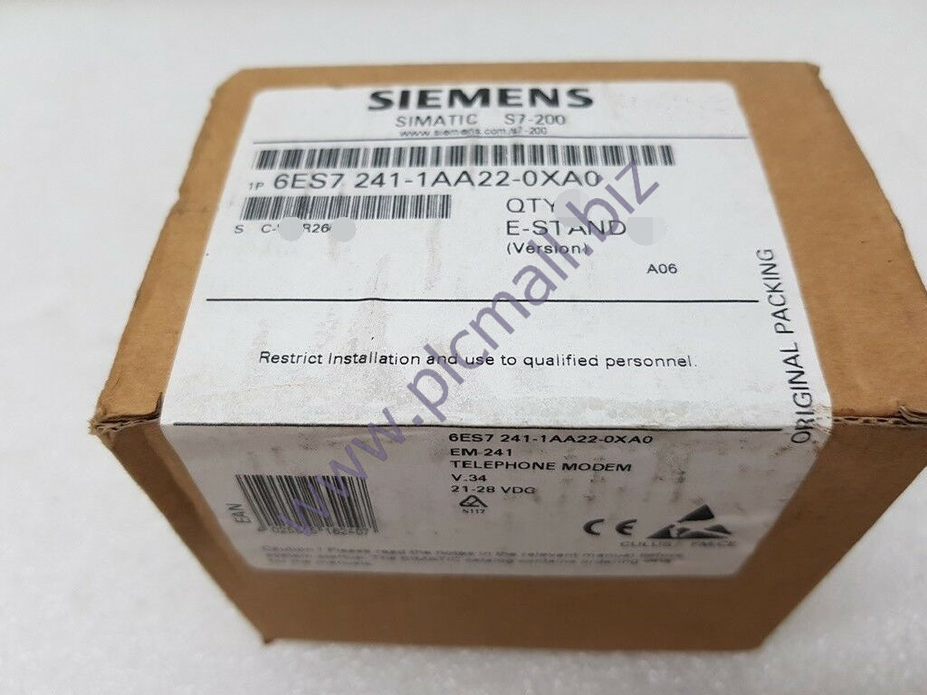 6ES7241-1AA22-0XA0 Siemens SIMATIC S7-200, MODEM MODULE ANALOG BRAND NEW